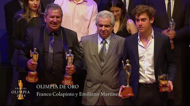 Colapinto y Dibu Martínez recibieron el Olimpia de Oro 2024