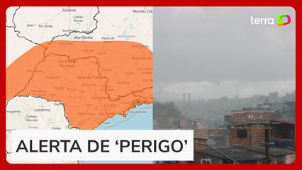 Inmet emite alerta laranja para tempestades em todo o Estado de São Paulo