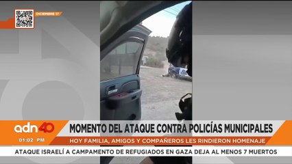 Momento exacto del ataque contra dos policías de Jerécuaro, Guanajuato
