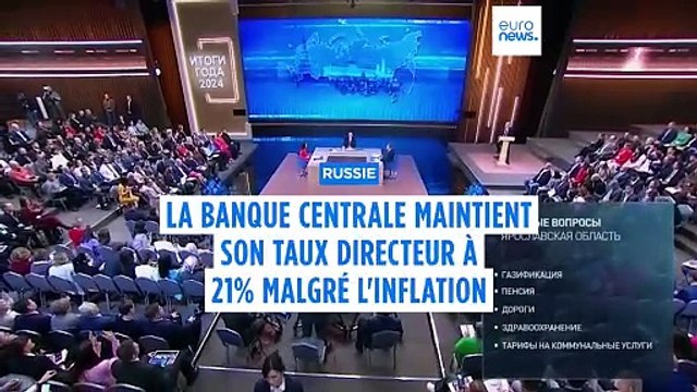 Russie : malgré l'inflation, la banque centrale maintient son taux directeur à 21 %