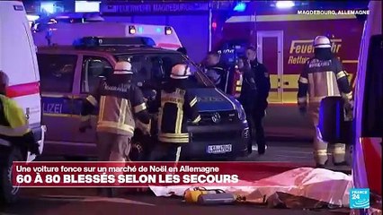 Une voiture fonce sur un marché de Noël à Magdebourg en Allemagne