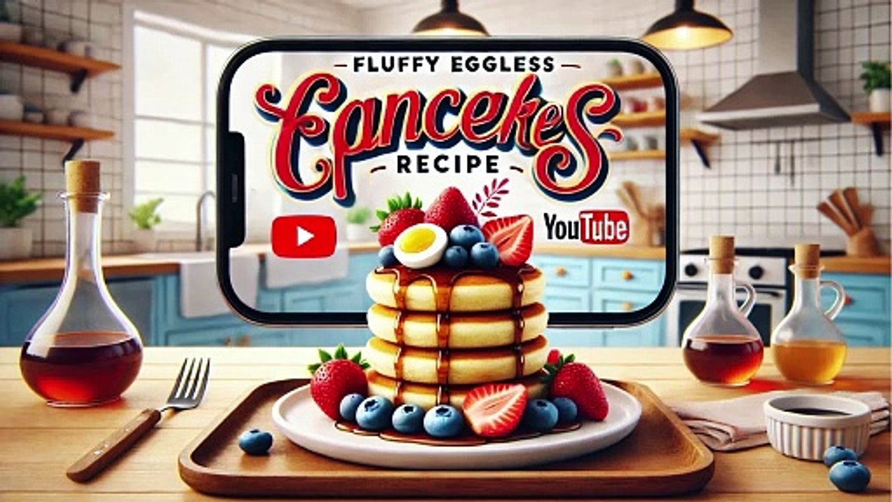 Fluffy Eggless Pancakes Recipe