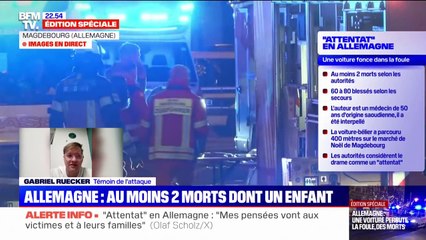 Magdebourg: "C'était un moment vraiment traumatisant", raconte Gabriel Ruecker, témoin de la scène
