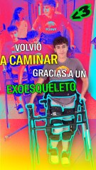 Marc Roma volvió a caminar con un exoesqueleto
