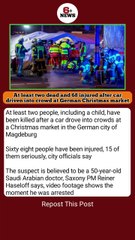 At least two dead and 68 injured after car driven into crowd at German Christmas market