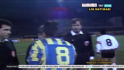 NOSTALJİ _ 1990-91 Beşiktaş - Fenerbahçe_ 1-1 (ÖZET)