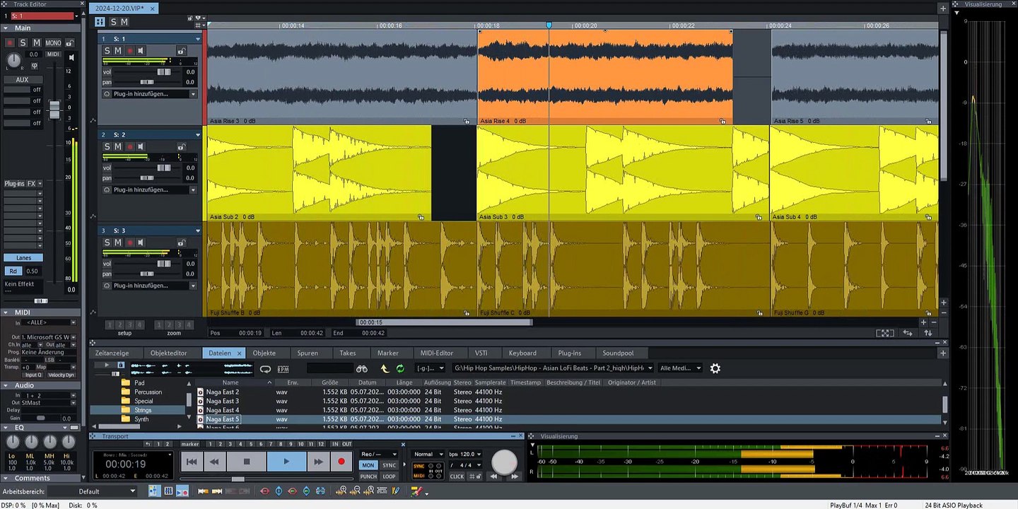 PeppeEXsKrima arbeitet mit Samplitude Musicstudio_Samplitude Pro x (paar sekunden beat gebastelt )