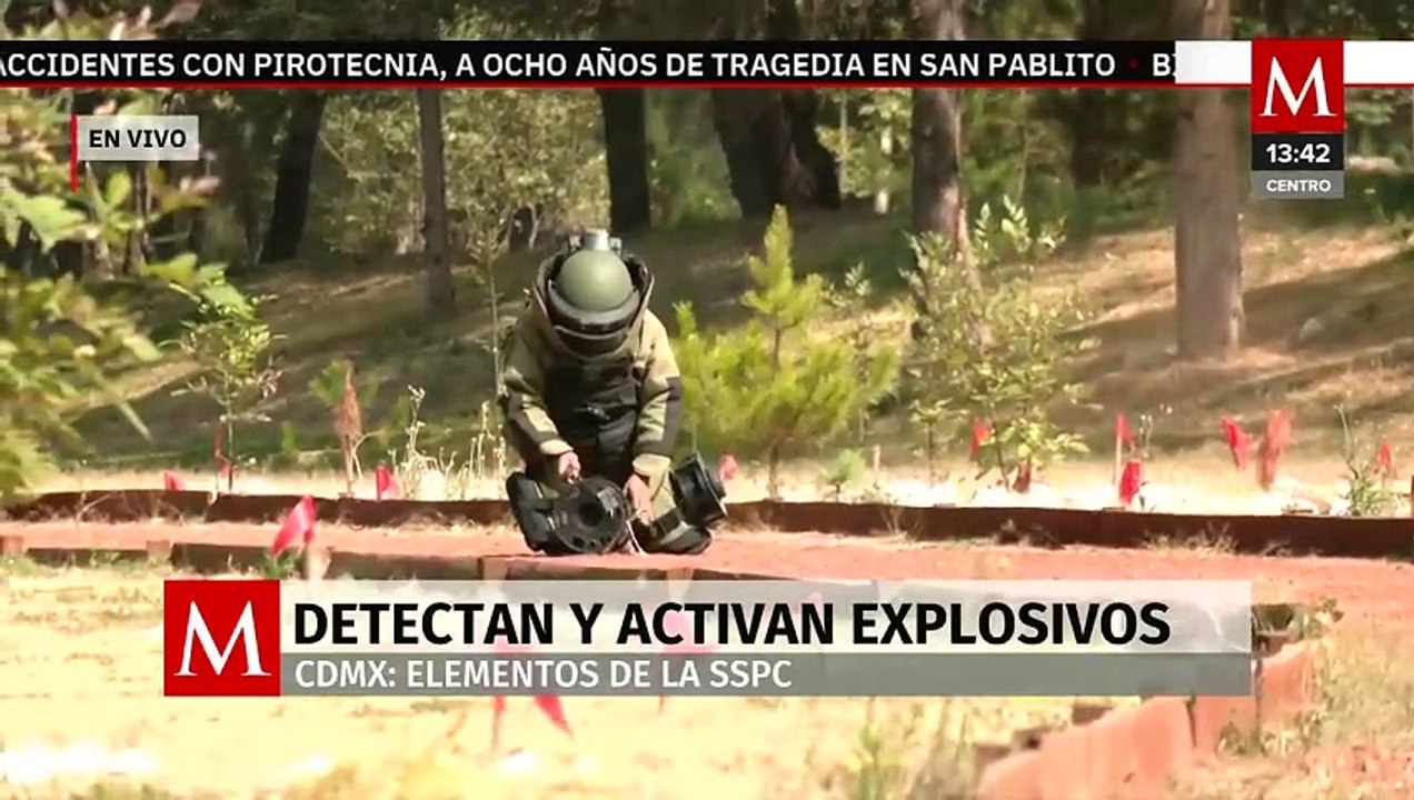 Sedena realiza prácticas para detectar y neutralizar explosivos en el Campo Militar 1 de CdMx