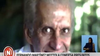 Fernando Martínez Mottola confiesa presuntos planes desestabilizadores contra Venezuela