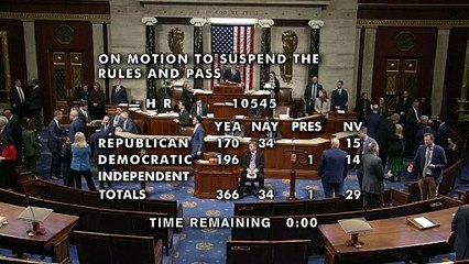 Cámara Baja de EEUU aprueba proyecto para evitar "shutdown", que pasa al Senado