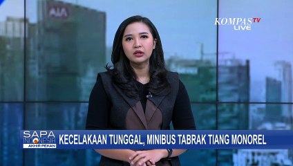 Diduga Pengemudi Ngantuk, Sebuah Mobil Oleng dan Tabrak Tiang Monorel