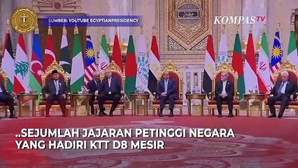 Momen Foto Bersama Presiden Prabowo dengan Para Petinggi Negara Hadiri KTT D-8 Mesir