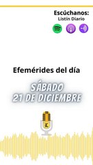Efemérides sábado 21 diciembre 2024