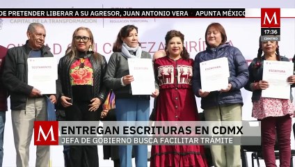 Entregan escrituras en CdMx; Clara Brugada busca facilitar trámite