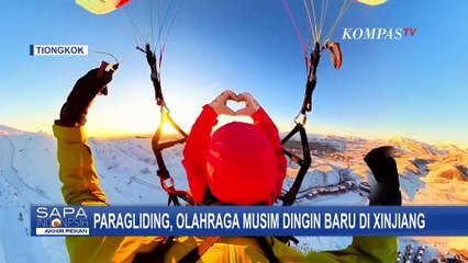 Pengalaman Baru, Kombinasi Olahraga Salju Ski dan Paragliding Hadir di Xinjiang Tiongkok