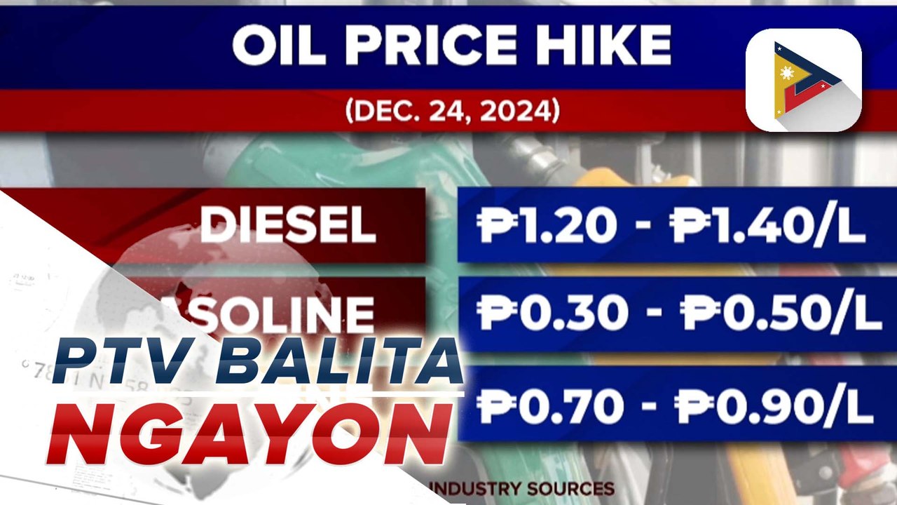 Dagdag presyo sa produktong pertrolyo, inaasahan sa bisperas ng pasko
