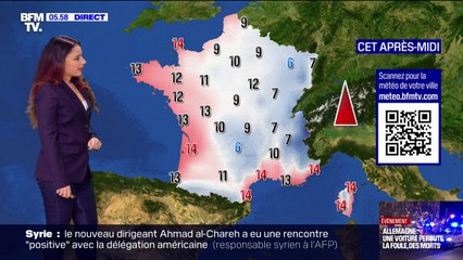 De la pluie pour le premier jour de l'hiver, excepté dans le sud-est de la France, avec des températures comprises entre 6°C et 14°C... La météo de ce samedi 21 décembre