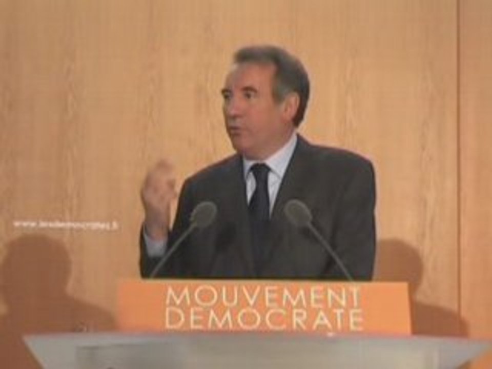 François Bayrou conférence de presse 14.04.2008