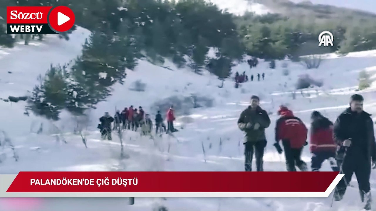 Palandöken'de çığ düştü