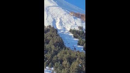 Palandöken'de milli takım antrenmanı sırasında çığ düştü