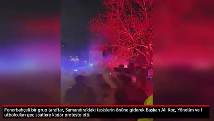 Fenerbahçeli taraftarlar Samandıra'da Ali Koç ve futbolcuları protesto etti