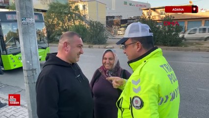 Adana'da üst geçidi kullanmayan 23 yayaya para cezası