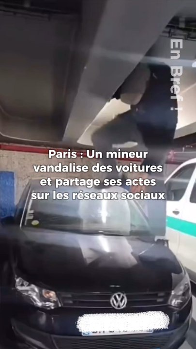 Paris : Un mineur vandalise des voitures et partage ses actes sur réseaux sociaux