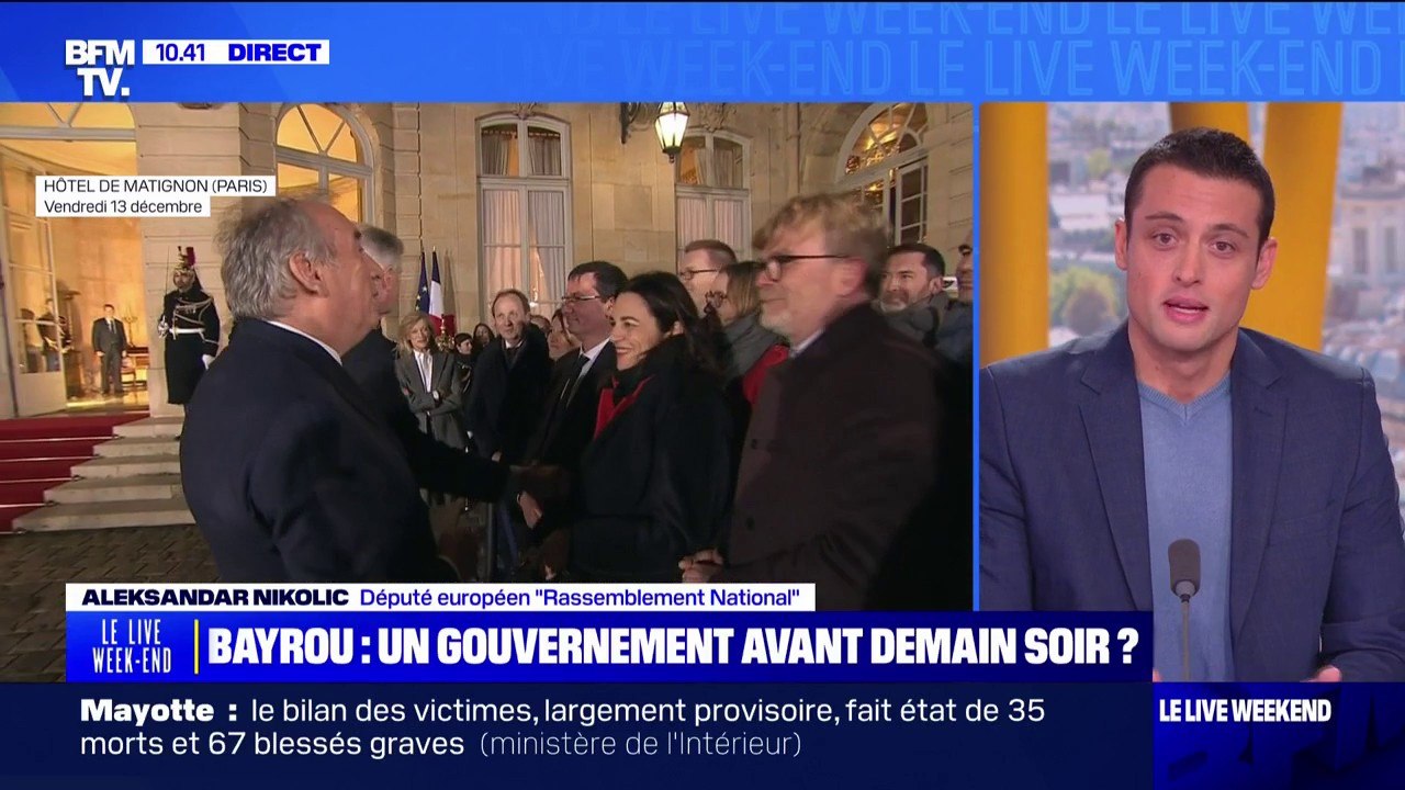 Consultations de François Bayrou: "La politique, à un moment, c'est choisir", estime Aleksandar Nikolic (député européen RN)