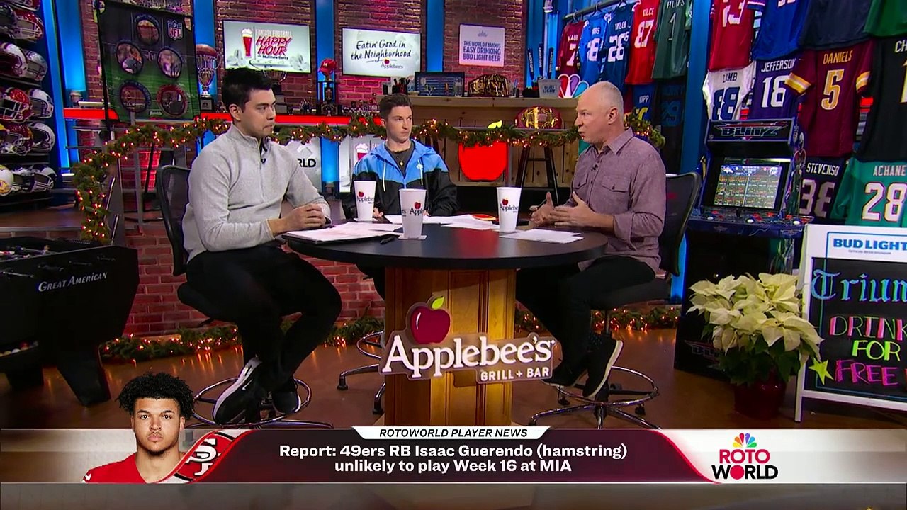 Monitor Isaac Guerendo, Alvin Kamara injuries in Week 16 | Fantasy Football Happy Hour | NFL on NBC