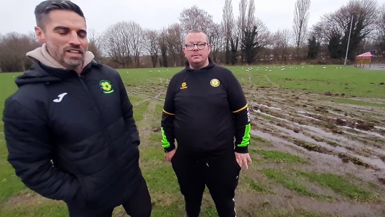 Vandalised football pitches at Bustleholme fc.