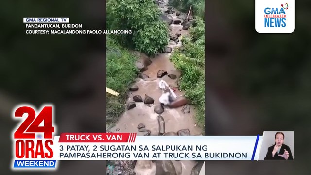 3 patay, 2 sugatan sa salpukan ng pampasaherong van at truck sa Bukidnon | 24 Oras Weekend