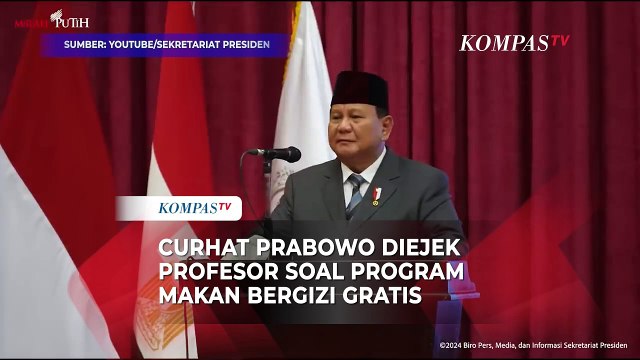 Prabowo Curhat Diejek Profesor soal Program Makan Bergizi Gratis