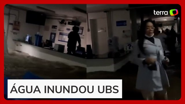 Unidade de saúde é invadida por enxurrada após temporal em SP; pacientes foram retirados às pressas