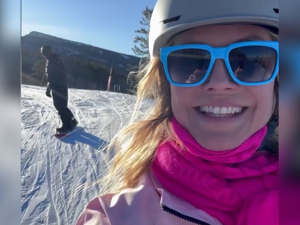 Heidi Klum rast mit Familie die Skipiste runter