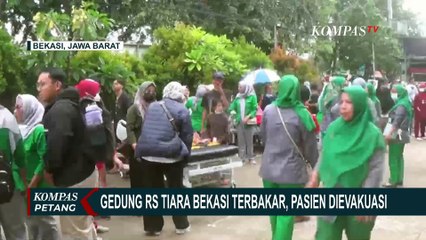 Kepanikan saat Evakuasi Pasien dari Gedung Rumah Sakit Tiara Bekasi yang Terbakar