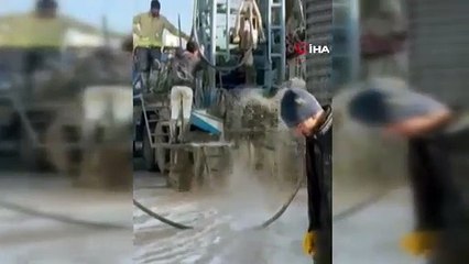 150 tonluk su kaynağı hattını delip su çaldılar!
