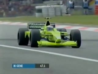 F1 – Marc Gené (Minardi Ford V10) lap in qualifying – European GP 2000