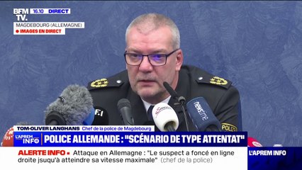 Attaque en Allemagne: "On se trouvait face à un scénario de type attentat", indique le chef de la police de Magdebourg