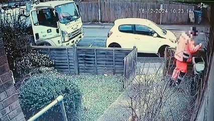 CCTV shows Ashford refuse worker leaving man's garden gate open after collecting bins