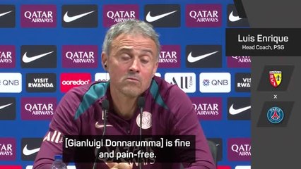 Enrique reveals Donnarumma is 'pain-free' after gruesome facial injury