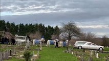 Traveller ‘King’s’ brother buried with grand funeral next to UK’s biggest headstone