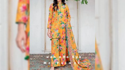 Trendy Printed Plazo Suit Designs 2025/Printed Dress Designing Idesa/Suit Stitching Ideas