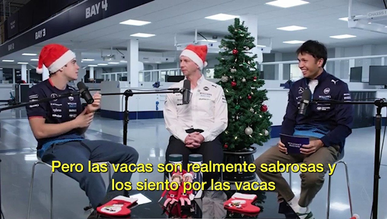 Colapinto le explicó a Albon y al jefe de Williams cómo se festeja la Navidad en Argentina