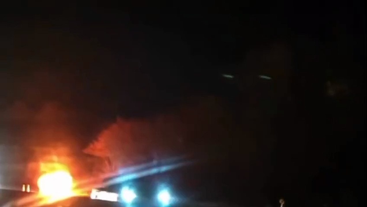 Car fire on M25