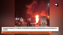 Tragedia en Brasil al menos 38 personas murieron carbonizadas en un choque en cadena