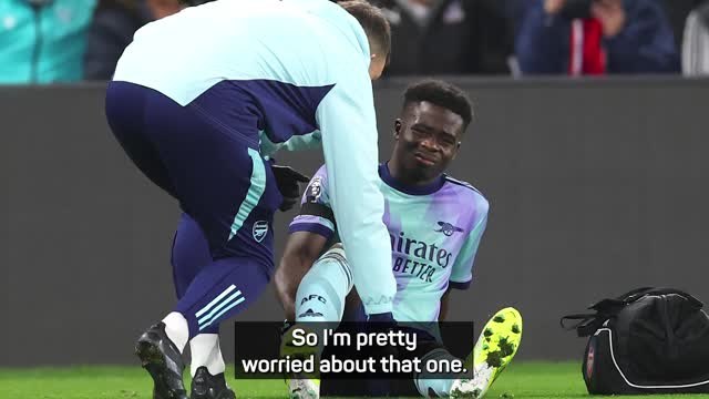 Arteta worried over Saka injury