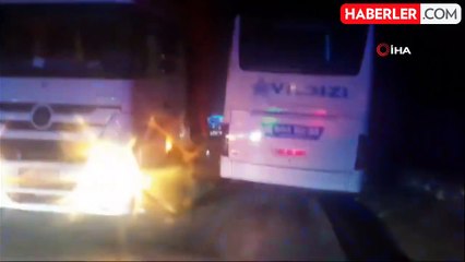 Otobüs ile Tırın Çarpışması: 18 Yaralı