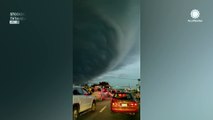 Dark, ominous shelf cloud looms over Georgia