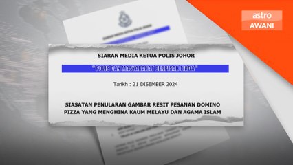 Polis buka kertas siasatan penularan resit pesanan makanan hina Islam