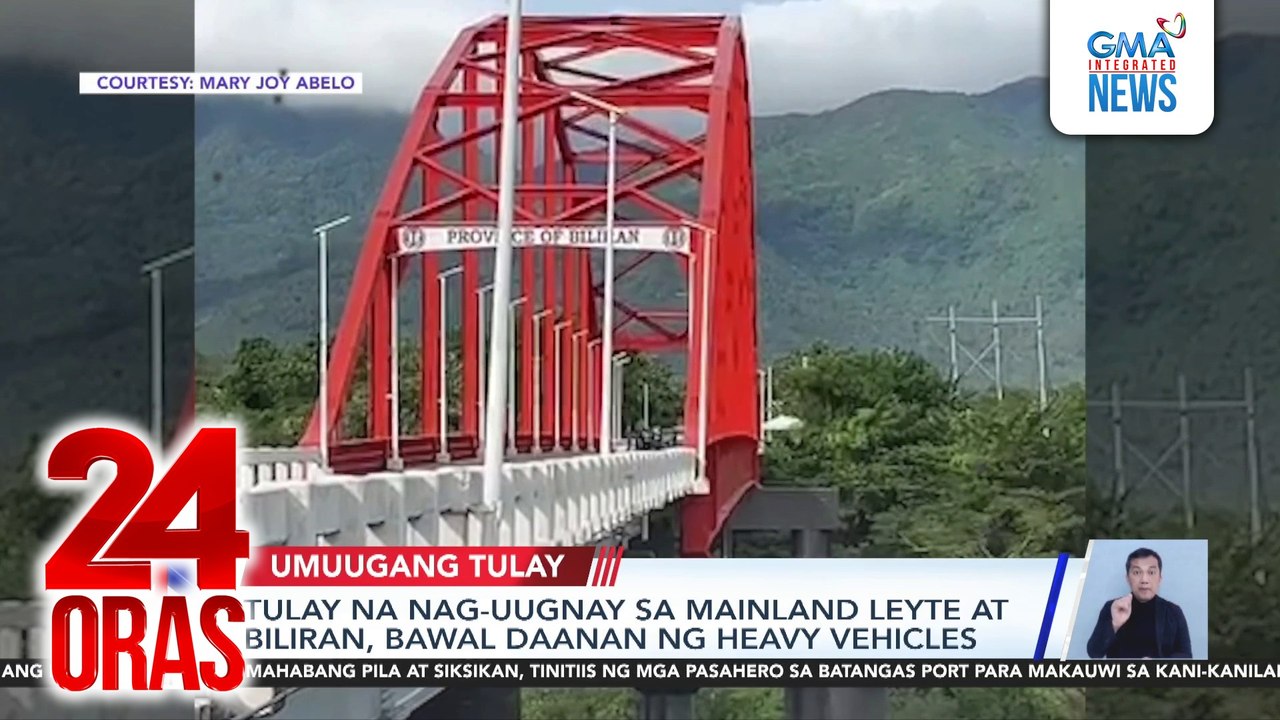 Tulay na nag-uugnay sa mainland Leyte at Biliran, bawal daanan ng heavy ...